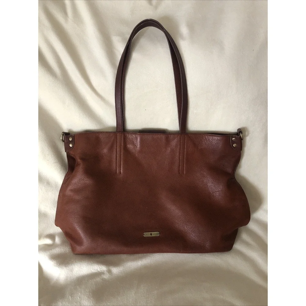 LUCKY BRAND Brown Leather Hobo Tote Shoulder Bag